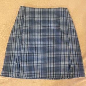 Blue plaid Brandy Melville skirt